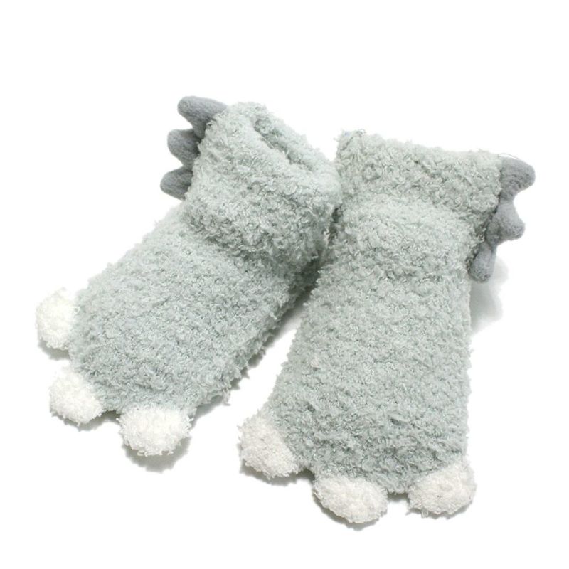 [モクモフ] マシュマロニット アニマル ソックス ベビーミント(BMT)