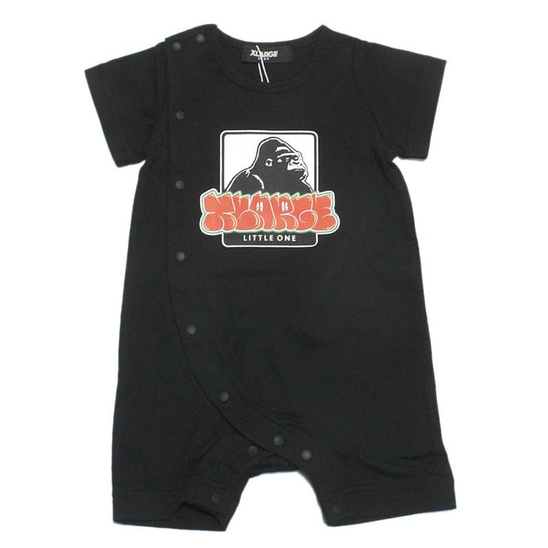 [エクストララージキッズ] OG グラフィティロゴショートオール クロ(80)