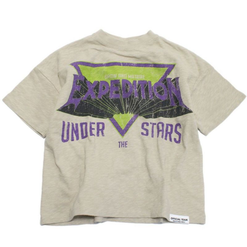[オフィシャルチーム] スラブ天竺 EXPEDITIONロゴTシャツ ベージュ
