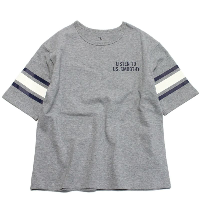 [スムージー] フットボールTシャツ 杢グレー